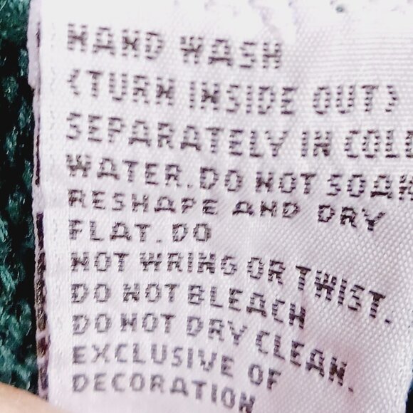 Vintage Marisa Christina Drk Green Cardigan Faux Fur Collar W Pom Christmas 2001 - Picture 15 of 15